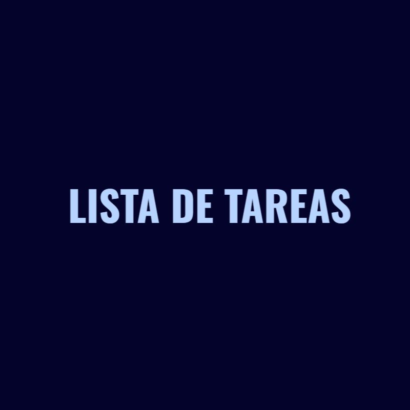 Lista de Tareas